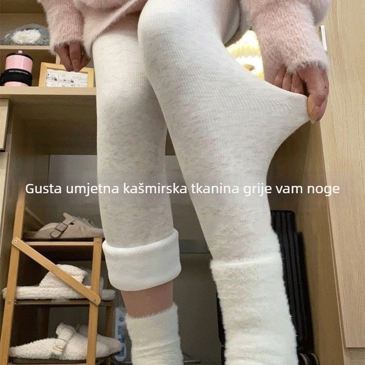 Ženske tajice s flis podstavom, debele i tople, za proljeće i jesen, sportske joga hlače