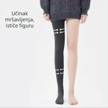 Pamukaste leggice s fleis podstavom, visokim strukom, duljina 3/4, debele i tople