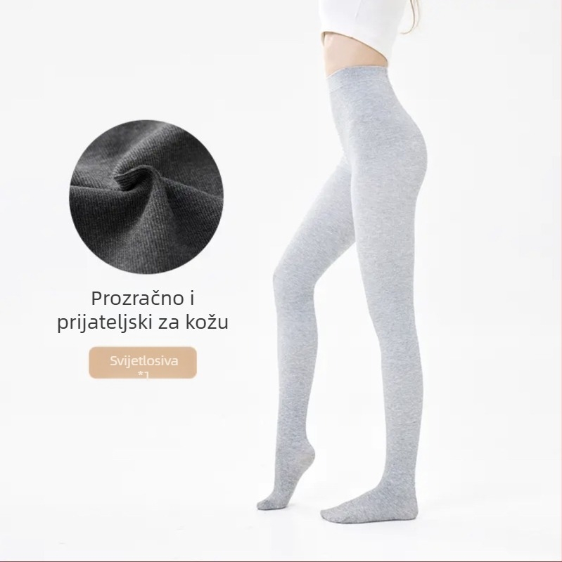 Pamukaste leggice s fleis podstavom, visokim strukom, duljina 3/4, debele i tople