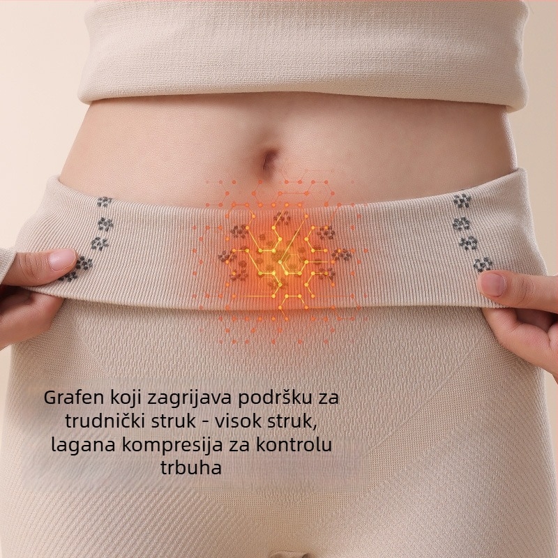 Ženski termalni shapewear set za jesen-zimu — oblikovanje tijela, sužavanje struka, gornji dio i hlače