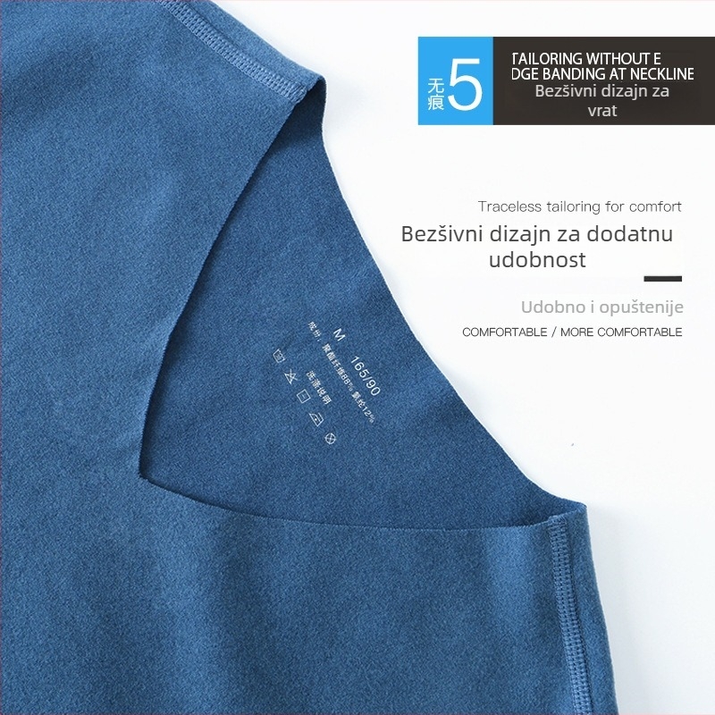 Muški set kardigana i hlača — De Velvet poliester, V-izrez, jednoslojni, srednje težine, topao