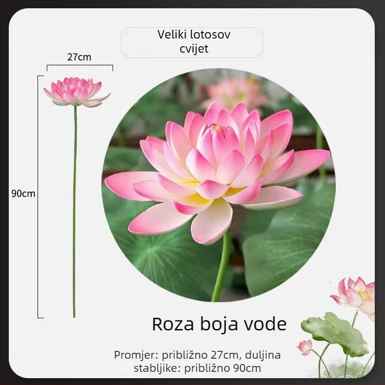 Scenska rekvizita: realističan list lotosa i cvijet lotosa za klasični ples, dekorativna kulisa, dječja rekvizita