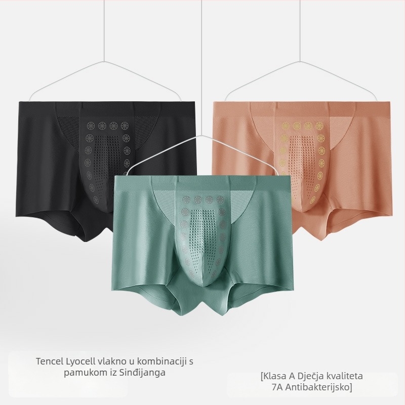 Muške bokserice od Lyocell-pamuka, antibakterijske, prozračne, s podlogom od viskoze