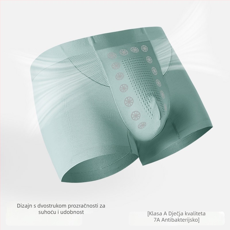 Muške bokserice od Lyocell-pamuka, antibakterijske, prozračne, s podlogom od viskoze