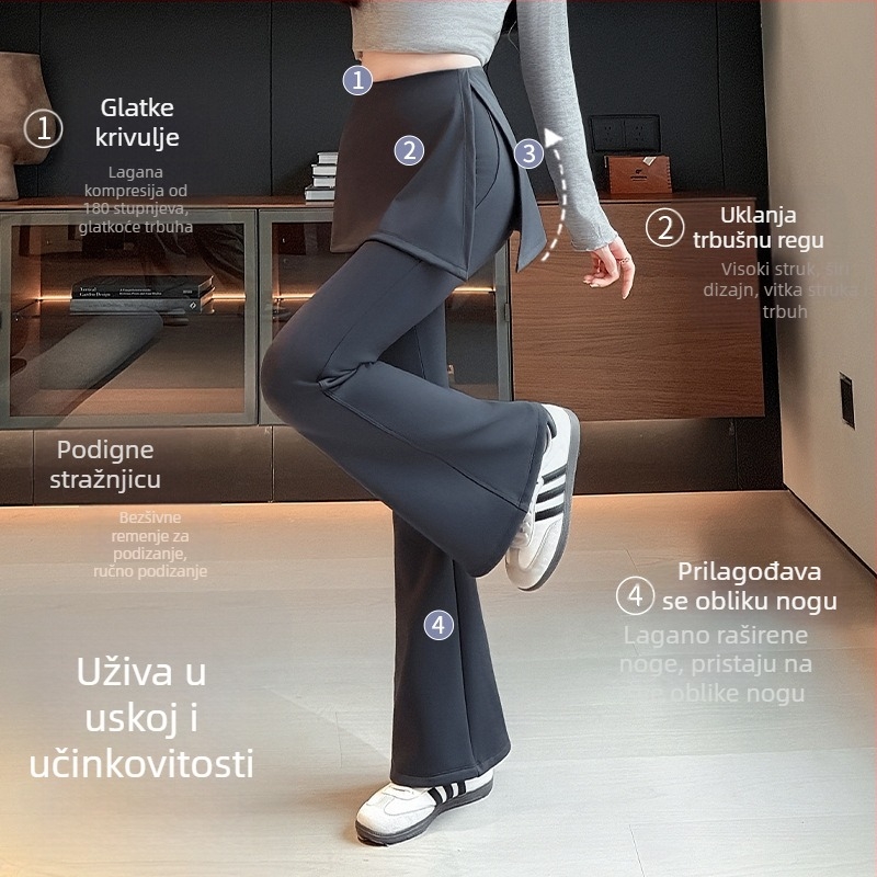 Joga hlače s Koala fleece podstavom, mješavina spandeks-poliester, geometrijski uzorak, debele za jesen-zimu, uski kroj