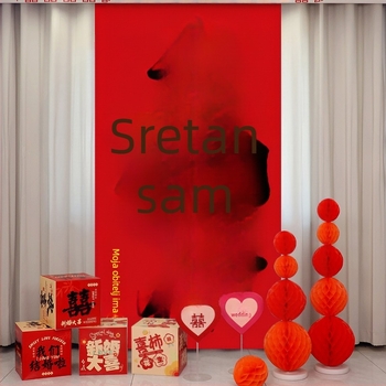 Vjenčani viseći platneni banner za dekoriranje sobe, materijal platno, marka Win xin, pakiranje Opp bag, za vjenčanje