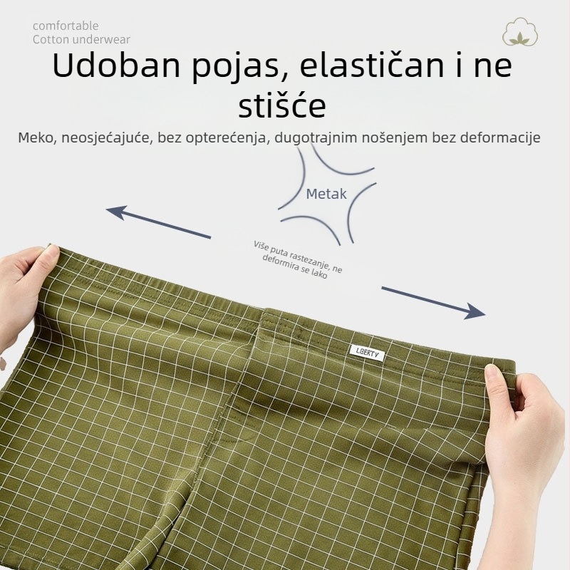 Muške bezšivne pamučne gaćice, prozračne, brzo se suše, nevidljive, antibakterijske, 95-100% pamuka