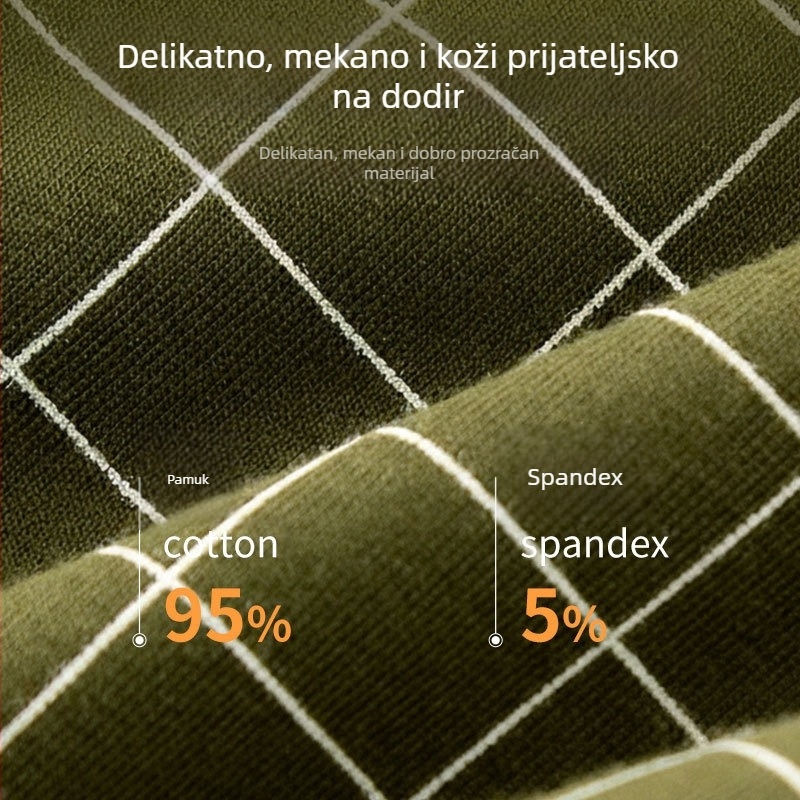 Muške bezšivne pamučne gaćice, prozračne, brzo se suše, nevidljive, antibakterijske, 95-100% pamuka