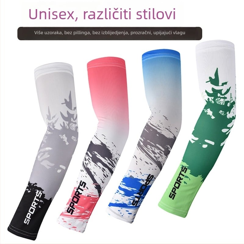 Rukavi za zaštitu od sunca, Unisex, gradijentni ispis, poliester Ice Silk