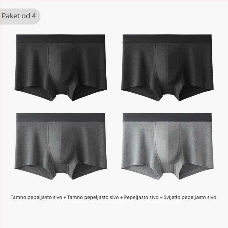 Muške pamuk bokserice antibakterijske, prozračne i udobne, srednjeg struka, jednobojne.