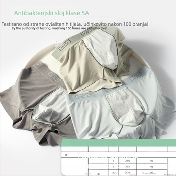 Muške bokserice od Lensing modalnog platna, s podstavom od 100% pamuka, prozračne, antibakterijske, srednji struk, uzorak u boji i tekstu