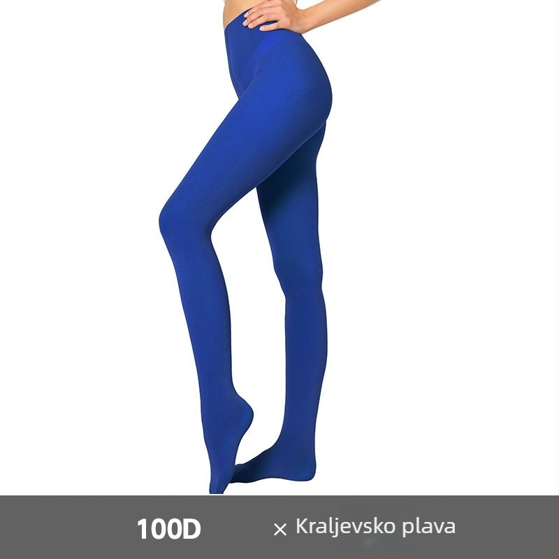 100D baršunaste hulahopke, više veličina, šarene za jesen-zimu, efekt golih nogu, toplo oblikovanje