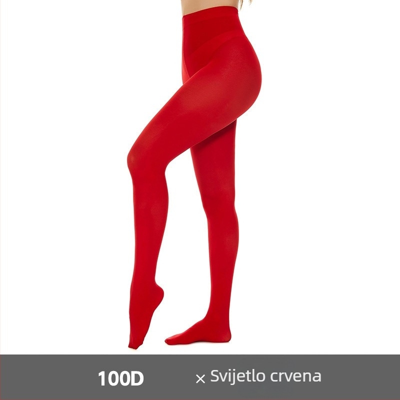 100D baršunaste hulahopke, više veličina, šarene za jesen-zimu, efekt golih nogu, toplo oblikovanje