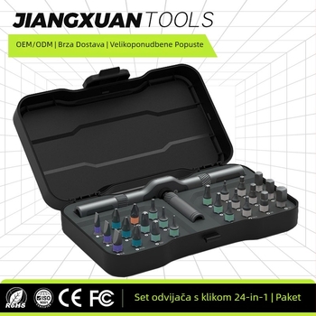 24-in-1 multifunkcionalni magnetni set odvijača, industrijske razine alat za popravak, S2 legirani alat od čelika, težina 0.8