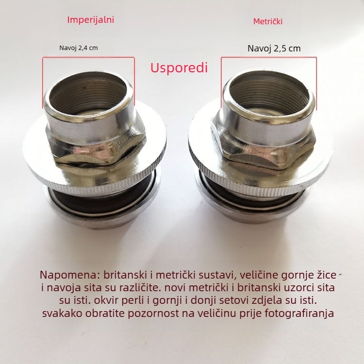 Pet ili sedam zdjela set za bicikl, prednja vilica, imperialne/metričke dimenzije