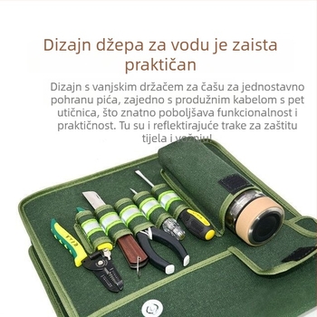 Platnena torba za alate, debela i izdržljiva, cross-body dizajn, veliki kapacitet, za električne poslove i hardver potrebe