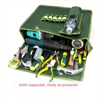Platnena torba za alate, debela i izdržljiva, cross-body dizajn, veliki kapacitet, za električne poslove i hardver potrebe