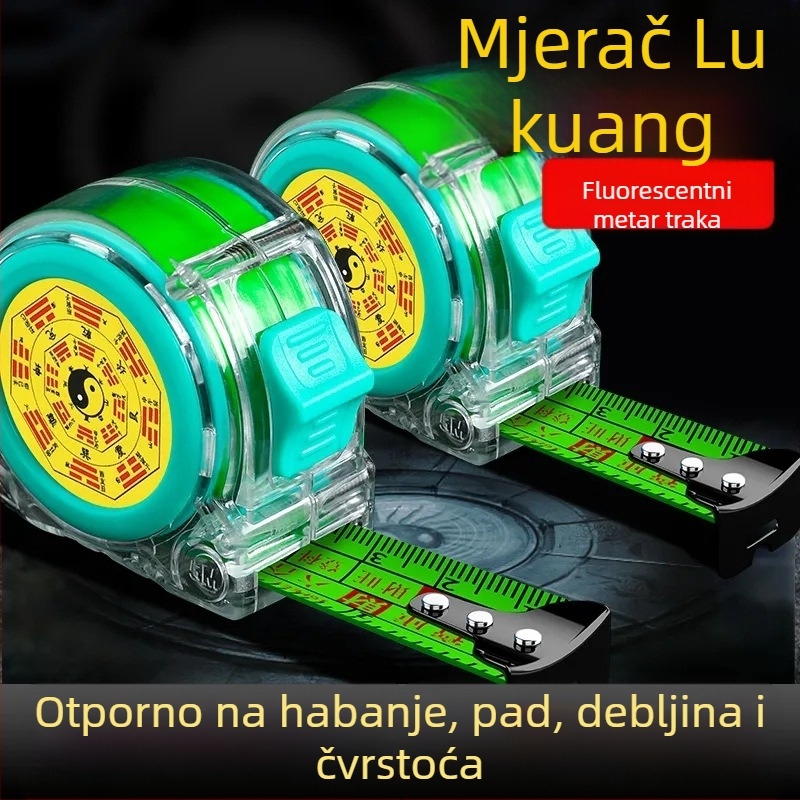 Feng Shui mjerenje traka s fluorescencijom, debela i otporna na habanje, precizna skala