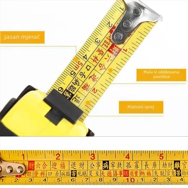 Feng Shui mjerenje traka s fluorescencijom, debela i otporna na habanje, precizna skala
