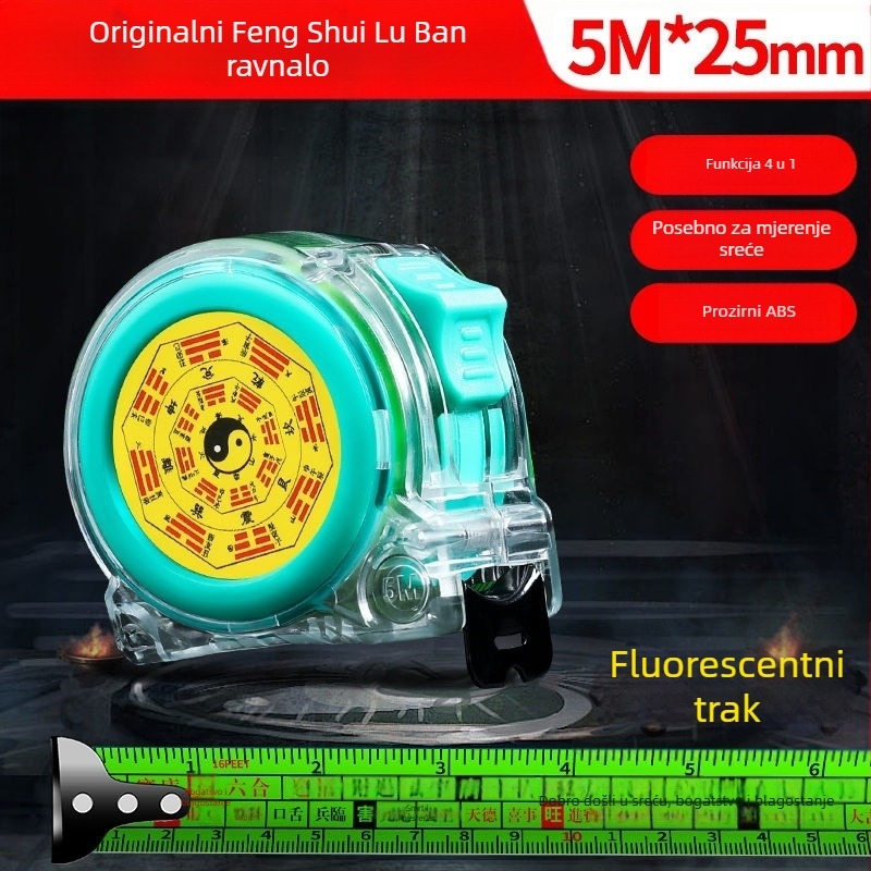 Feng Shui mjerenje traka s fluorescencijom, debela i otporna na habanje, precizna skala