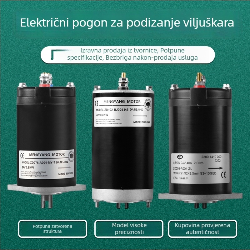 Električni viljuškar — hidraulični motor podizanja, 24V, 2,2 kW, za paletni viljuškar