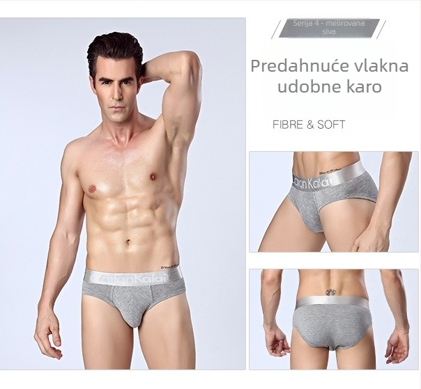 Muške gaćice od modalnog materijala, prozračne, srednji pojas, pletene, jednobojne