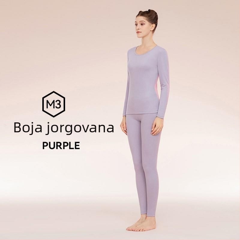 Komplet toplinskog donjeg za par iz kašmira, vune i svile, bez šavova, gornji dijelovi za jesen/zimu