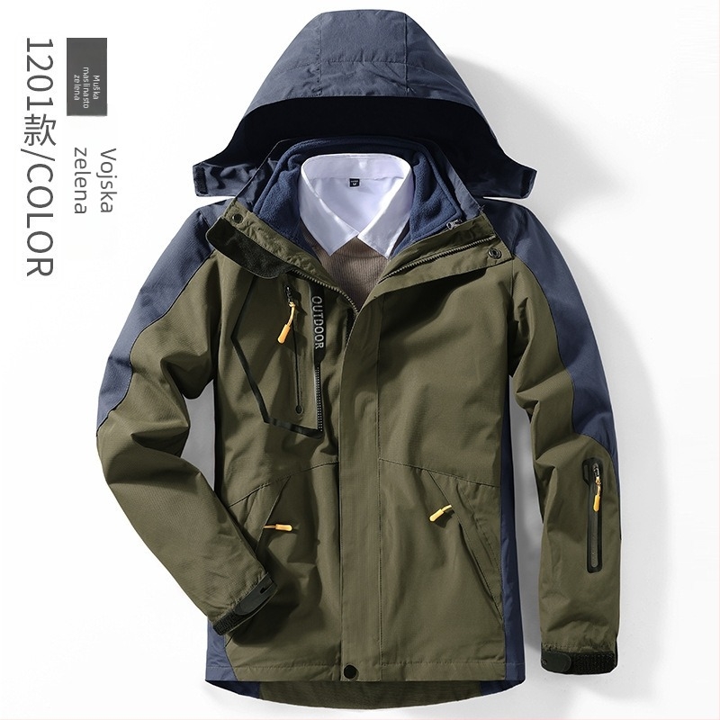 3-u-1 vanjski jaket set, flis podstava, debeli, s odvojivim vanjskim slojem, poliester 95%+
