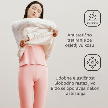 Threegun Unisex set donje termo rublje, 100% pamuk, debeo 201-250 g/m², okrugli izrez, dugi rukav, toplo i anti-piling