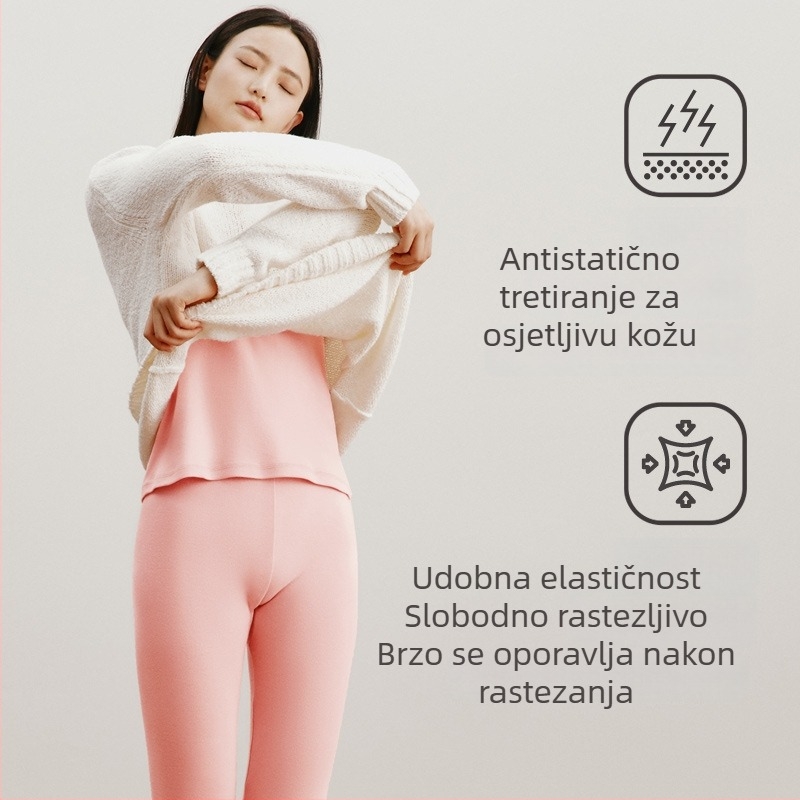Threegun Unisex set donje termo rublje, 100% pamuk, debeo 201-250 g/m², okrugli izrez, dugi rukav, toplo i anti-piling