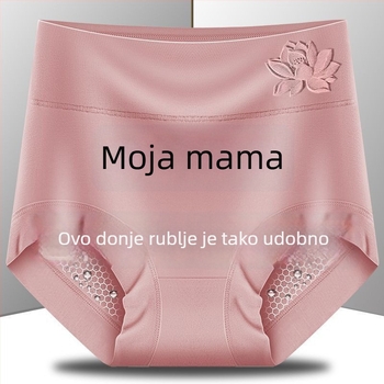 Modal donje rublje za žene s visokim strukom i reljefnim uzorkom, prozračno, antibakterijsko, pamuk klin, plus veličina, trokutaste gaćice
