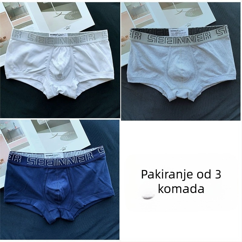 Muške pamučne bokserice, srednjeg kroja, podizanje stražnjice, prozračne, japanskog stila