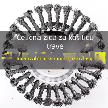 Glava za kosilicu s čeličnim žicom – uklanja korov, mahov i hrđu; Dajia wang