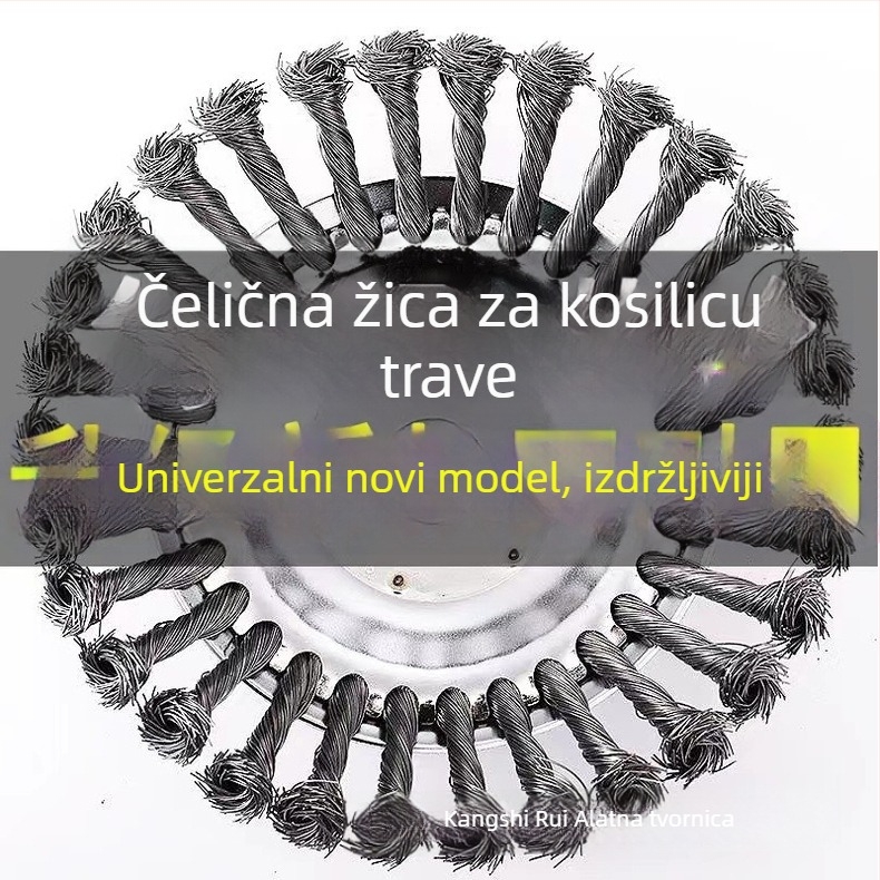 Glava za kosilicu s čeličnim žicom – uklanja korov, mahov i hrđu; Dajia wang