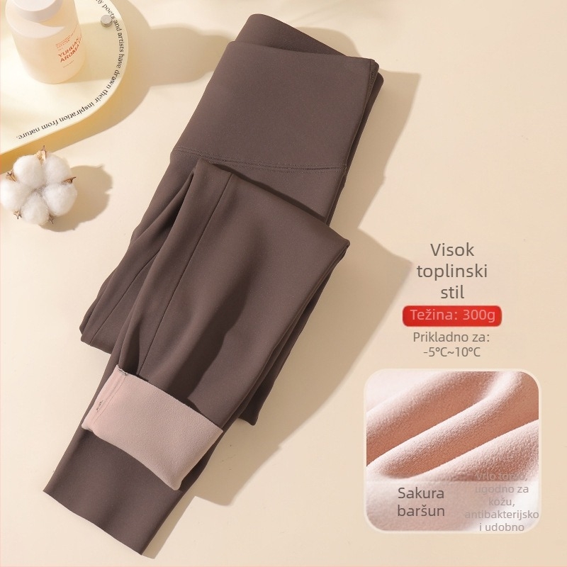 Jednodelne kompresijske gaće visoke elastičnosti – najlon-spandeks, duljina 9/10, kroj olovka, podizanje stražnjice, jesen 2025