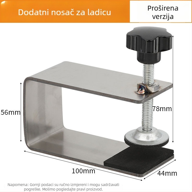 Klip za ploču ladice s G-oblikom fiksacije i protukliznom podložnicom za zaštitu površine