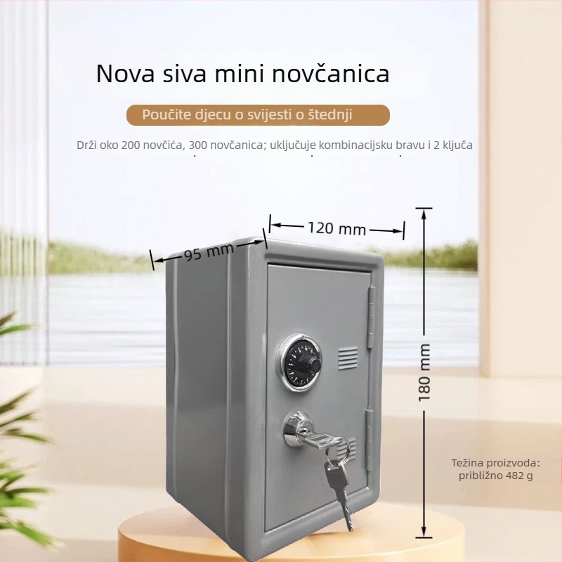 Prenosiva kasica s ključem – kutija za pohranu od kovanog krom-vanadijskog čelika, 1 komad, za kućnu uporabu