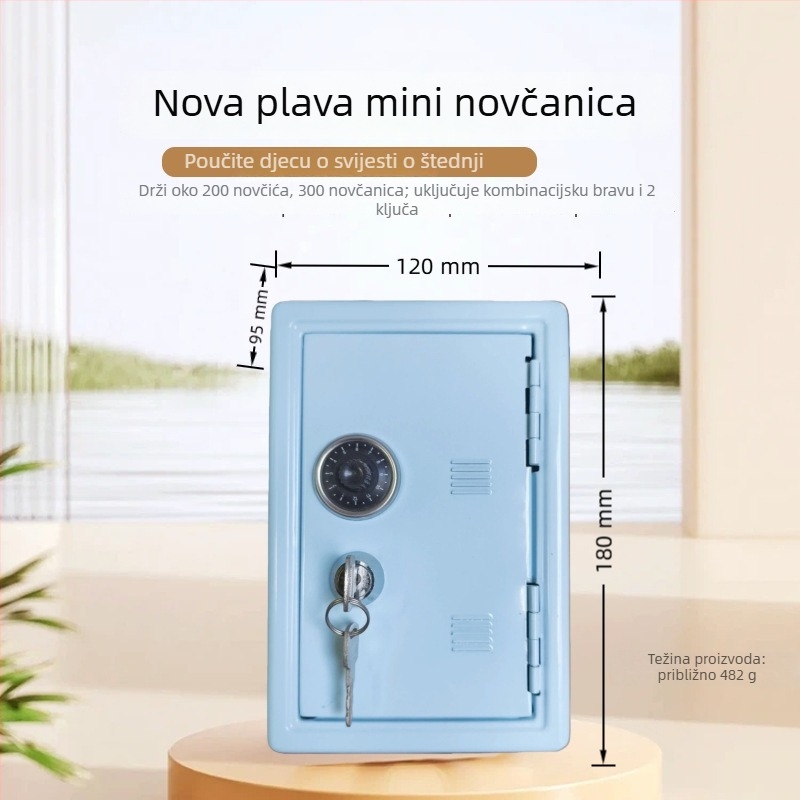 Prenosiva kasica s ključem – kutija za pohranu od kovanog krom-vanadijskog čelika, 1 komad, za kućnu uporabu