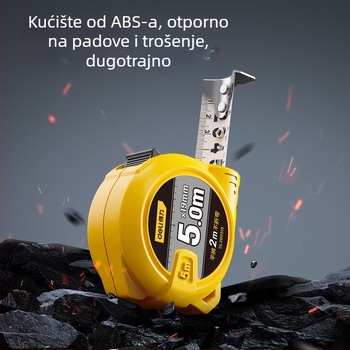 Deli čelična mjerna traka, teleskopска, visoke preciznosti, za stolarstvo i kućnu upotrebu