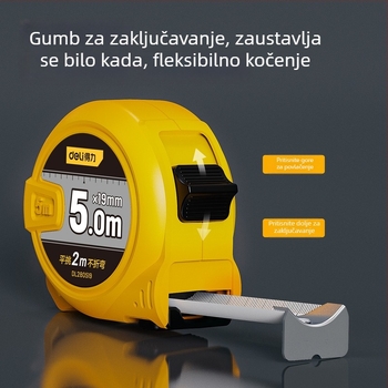 Deli čelična mjerna traka, teleskopска, visoke preciznosti, za stolarstvo i kućnu upotrebu