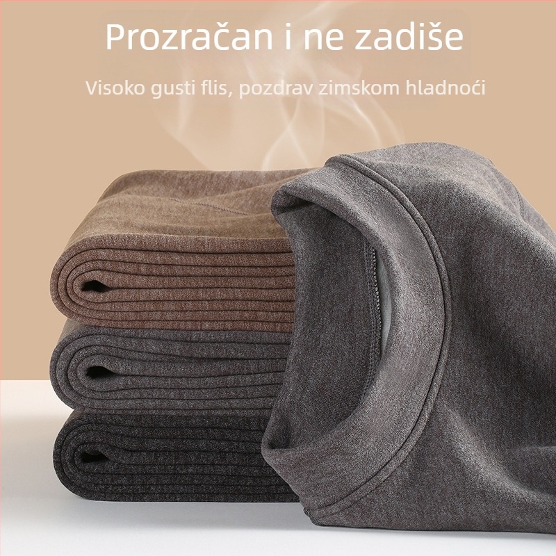 Par termalnih donjih rublja za parove – overlay velvet, fleec podrška, dvostruki sloj, unisex