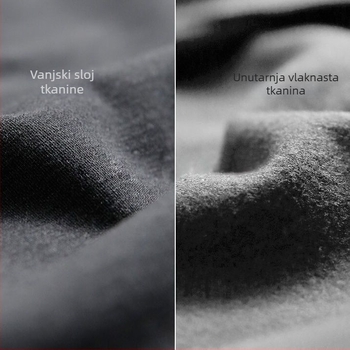 Muški bezšivni termalni komplet, pulover s V-izrezom, uske hlače, poliester, gusta tkanina (201-250 g/m2)