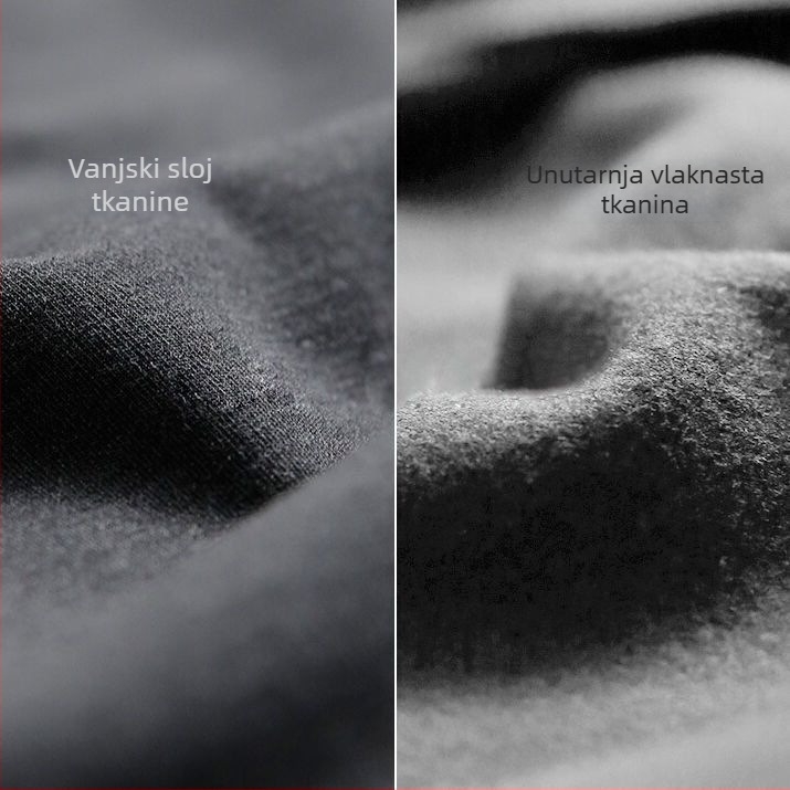 Muški bezšivni termalni komplet, pulover s V-izrezom, uske hlače, poliester, gusta tkanina (201-250 g/m2)