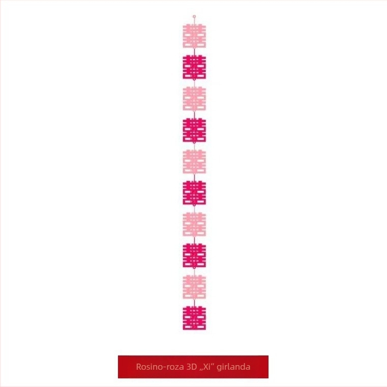 Rekviziti za vjenčanje za fotografije – dugačak pojas sa simbolom dvostruke sreće, filc materijal, brend Xiyouji, kategorija sretan natpis, nije uvezen