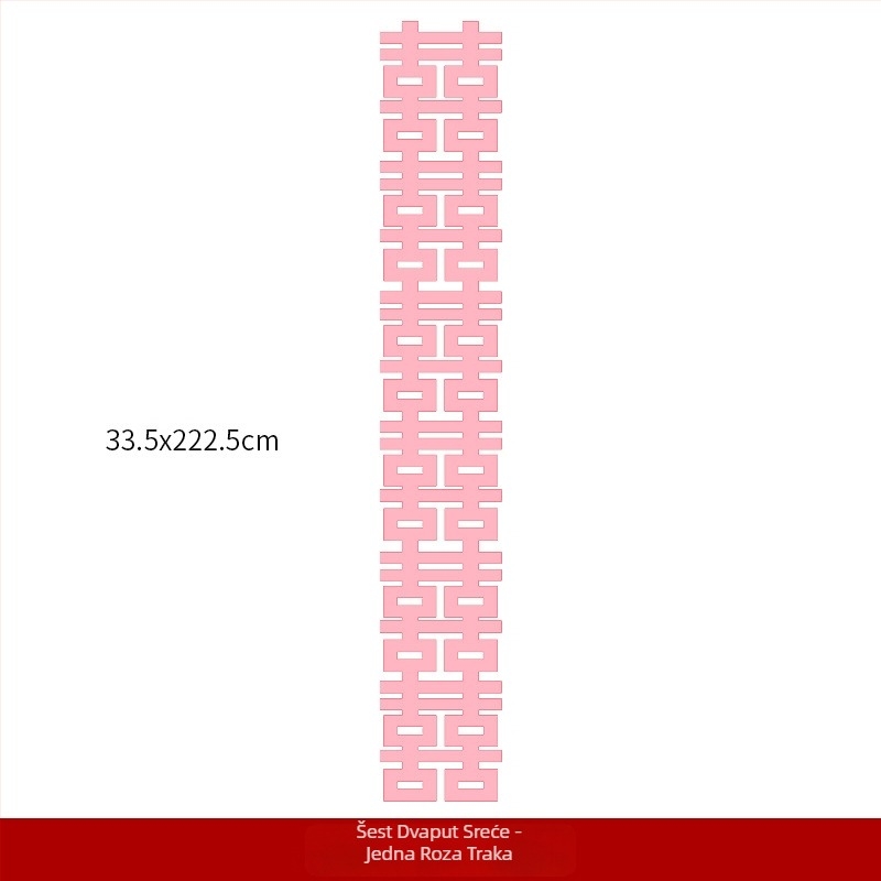 Rekviziti za vjenčanje za fotografije – dugačak pojas sa simbolom dvostruke sreće, filc materijal, brend Xiyouji, kategorija sretan natpis, nije uvezen