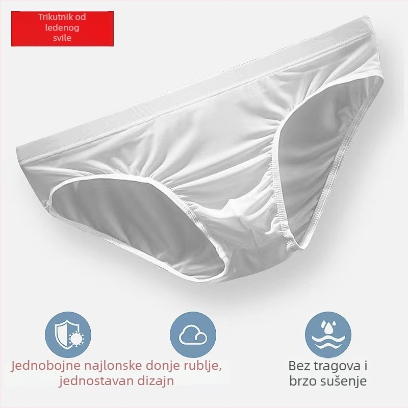 Muške bezšivne gaćice s U‑Convex, srednji pojas, prozračni najlon, glavni materijal 84,7%