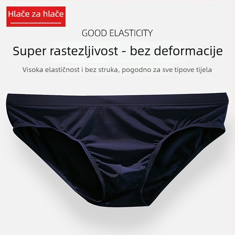 Muške bezšivne gaćice s U‑Convex, srednji pojas, prozračni najlon, glavni materijal 84,7%