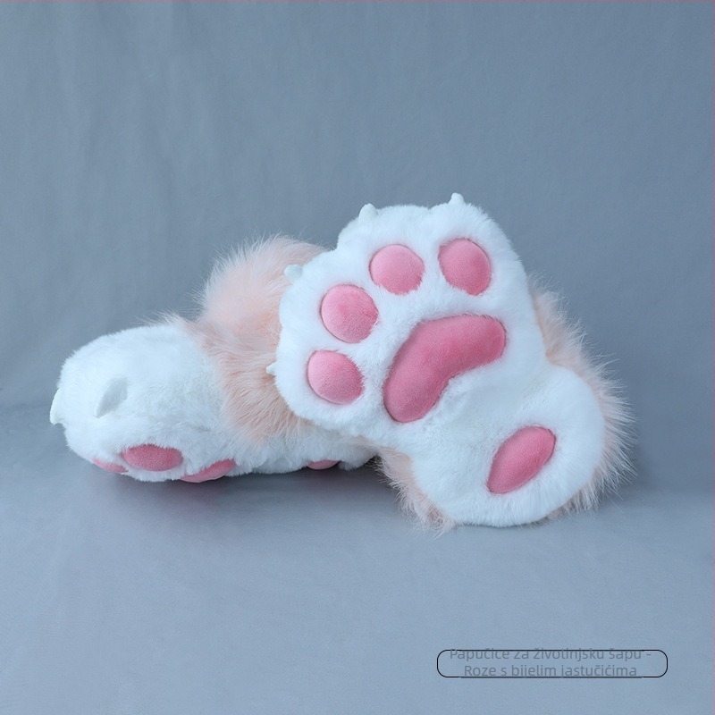 Fursuit čarape za šape s mekanim jastučićima, ručno izrađene, za odrasle, na skladištu