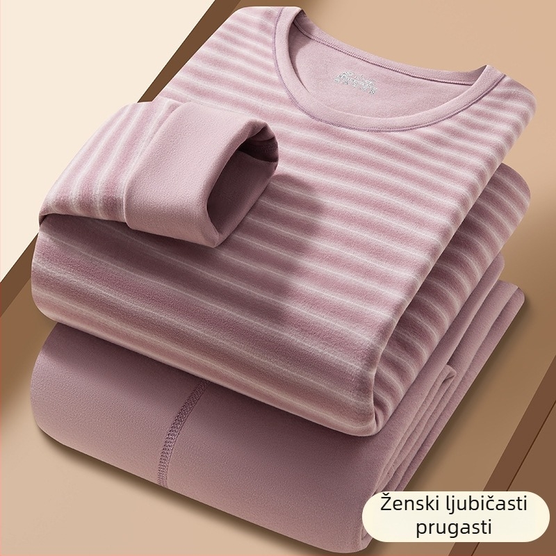 Termalni komplet donjeg rublja s fleec podstavom i debelim poliesterom, unisex gornji dio i hlače za bazni sloj, dugi rukavi, 251–300 g/m²