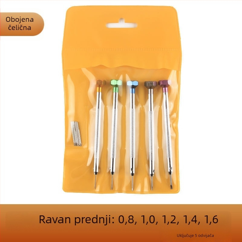 Set alata za popravak satova – odvijači s ravnim i krunskim vrhom, uklanjanje stražnjeg poklopca, podešavanje kaiša (Brand: Unique)